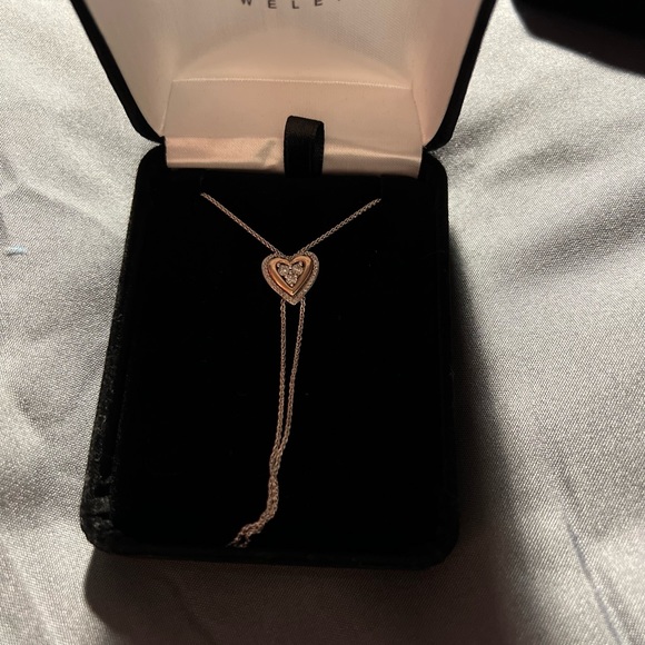 Kay Jewelers Sterling Silver + Rose Gold Bolo Heart Necklace - Picture 10 of 12